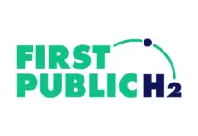 FPH2 Expands California Renewable Hydrogen Supply Portfolio Logo reading FIRST PUBLIC H2 in teal and navy with an arc and dot suggesting hydrogen orbit.