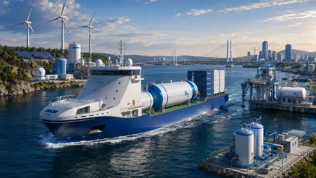 Liquid Hydrogen Ship Between Norway and the Netherlands