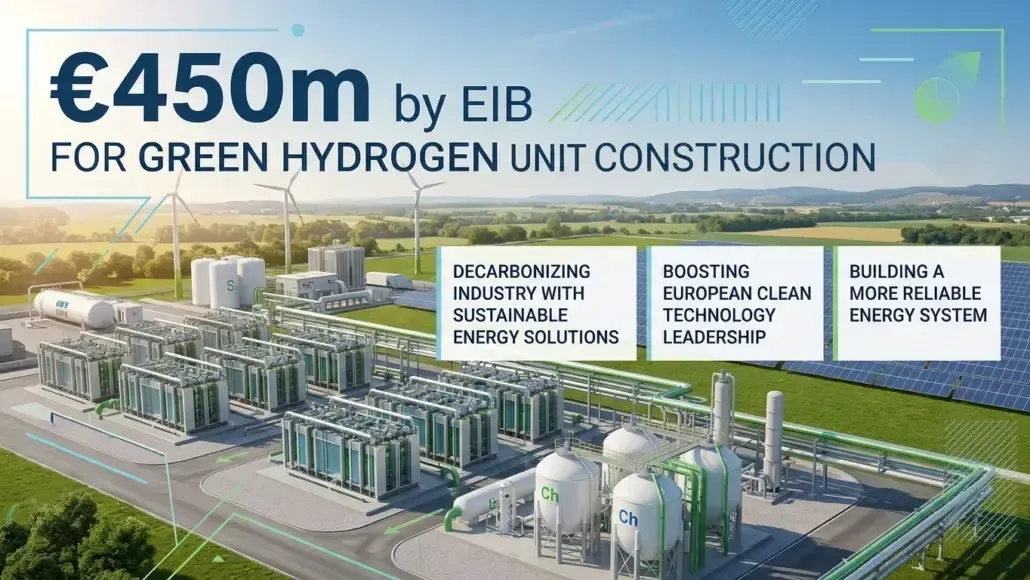 €450m by EIB For Green Hydrogen Production Unit Construction
