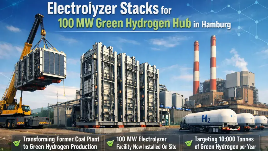 Electrolyzer Stacks for 100 MW Green Hydrogen Hub in Hamburg