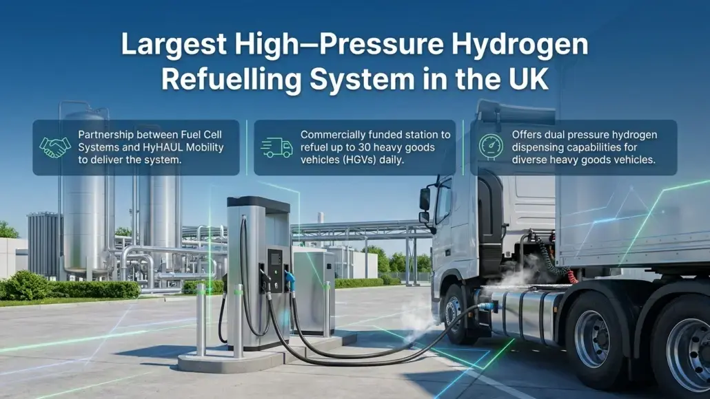 Largest High-Pressure Hydrogen Refuelling System in the UK