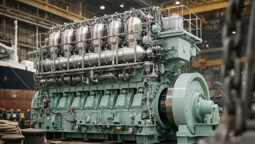 World-First Hydrogen-Fueled Engine for Big Commercial Ships